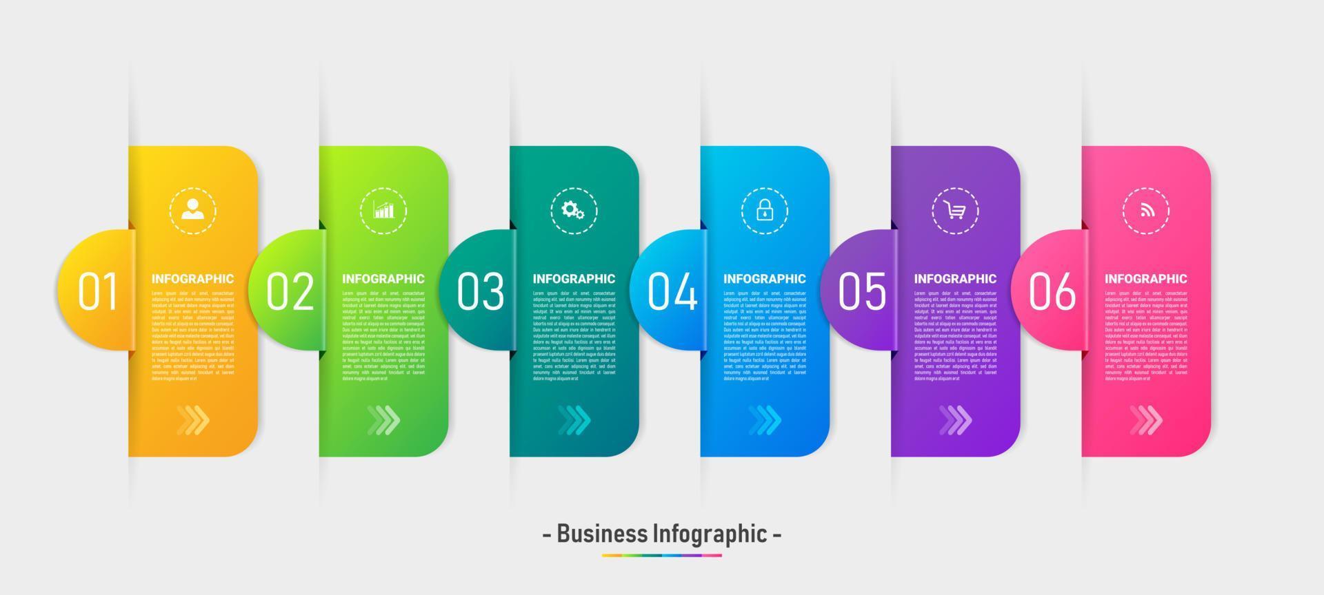 kleurrijke abstracte zakelijke infographic vector