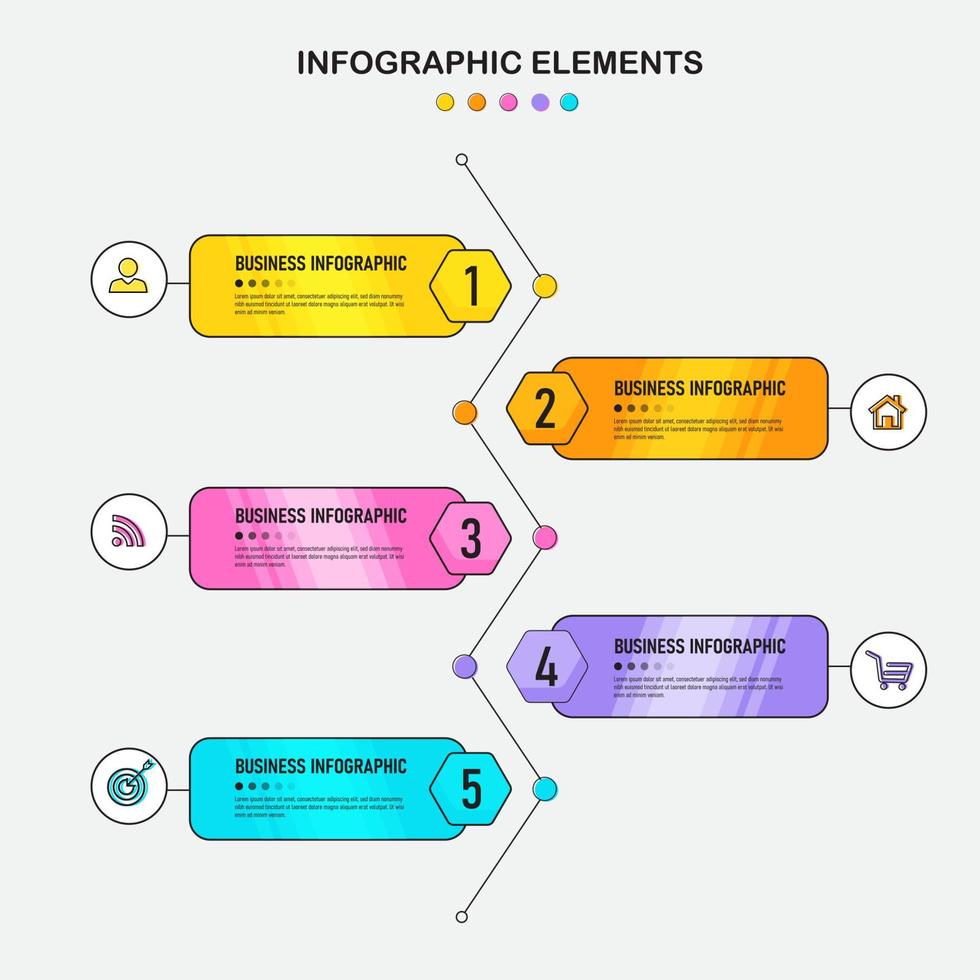 dunne lijn infographic sjabloon vector