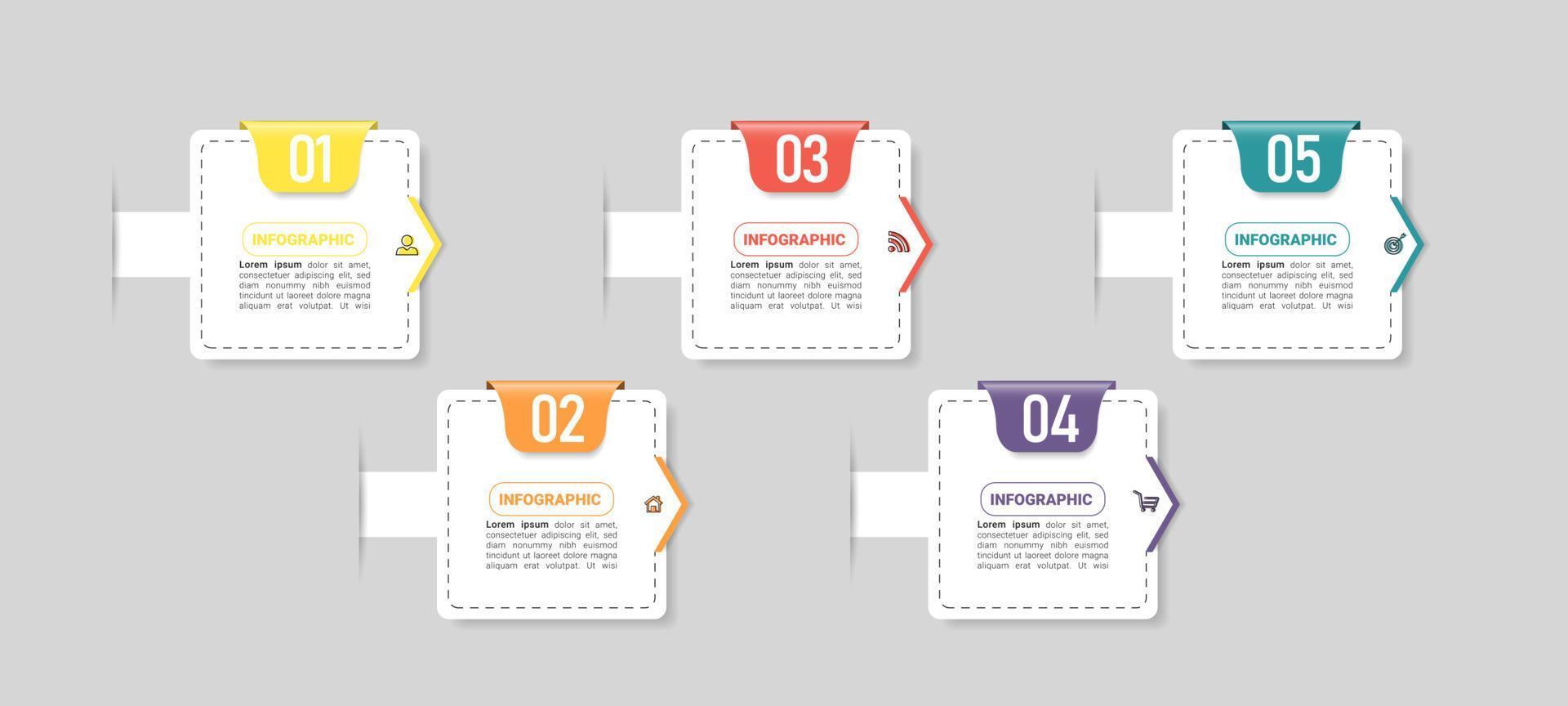 kleurrijke abstracte zakelijke infographic vector