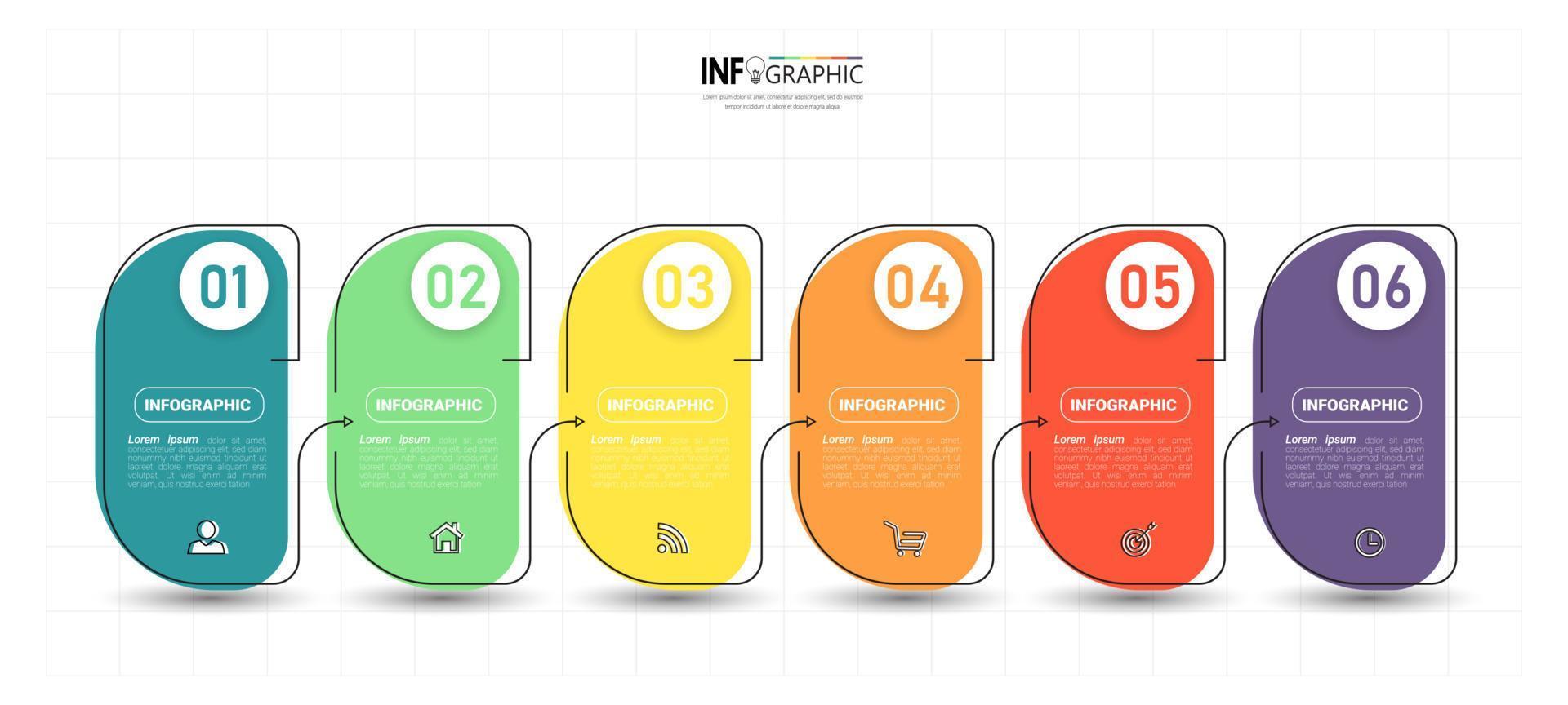 kleurrijke abstracte zakelijke infographic vector