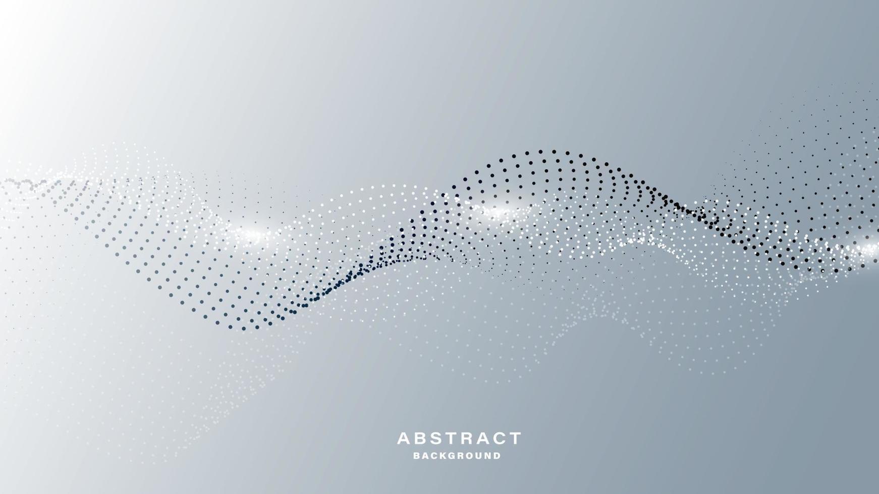 grijs witte abstracte achtergrond met vloeiende deeltjes vector