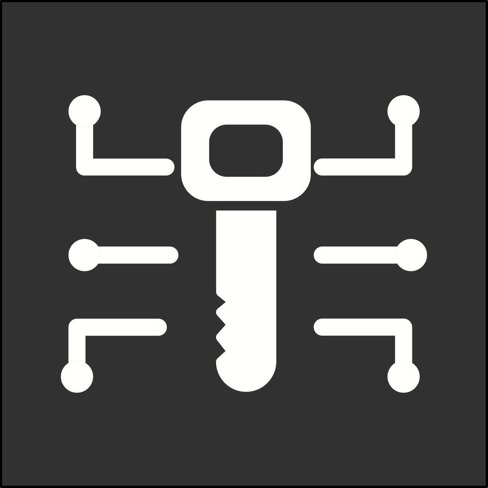 elektronisch sleutel vector icoon