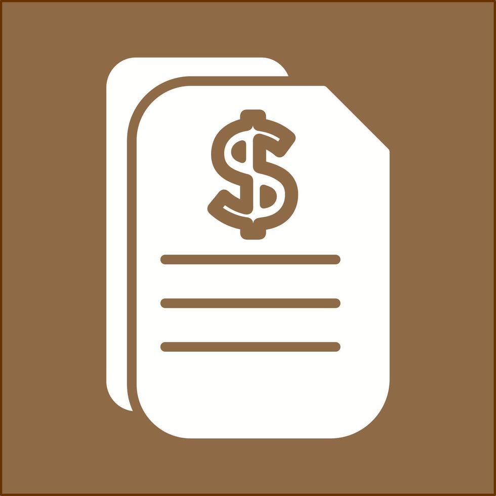 dollar document vector icoon