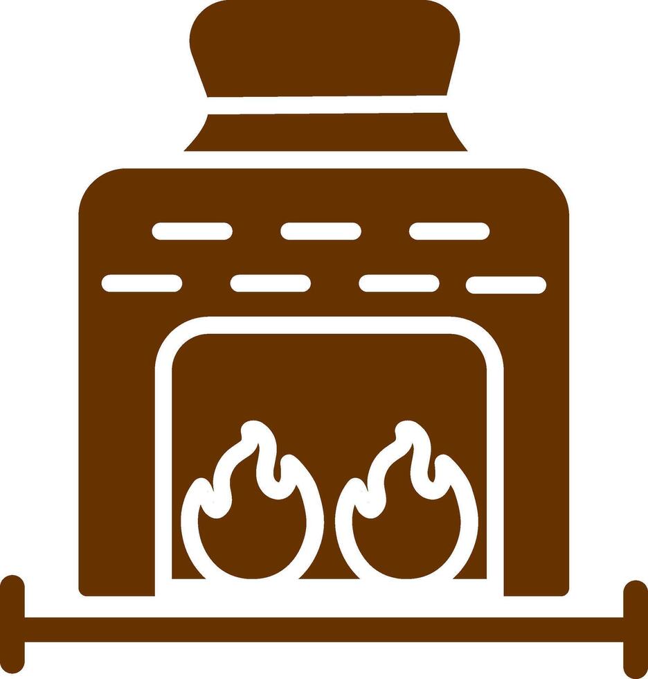steenkool oven vector icoon
