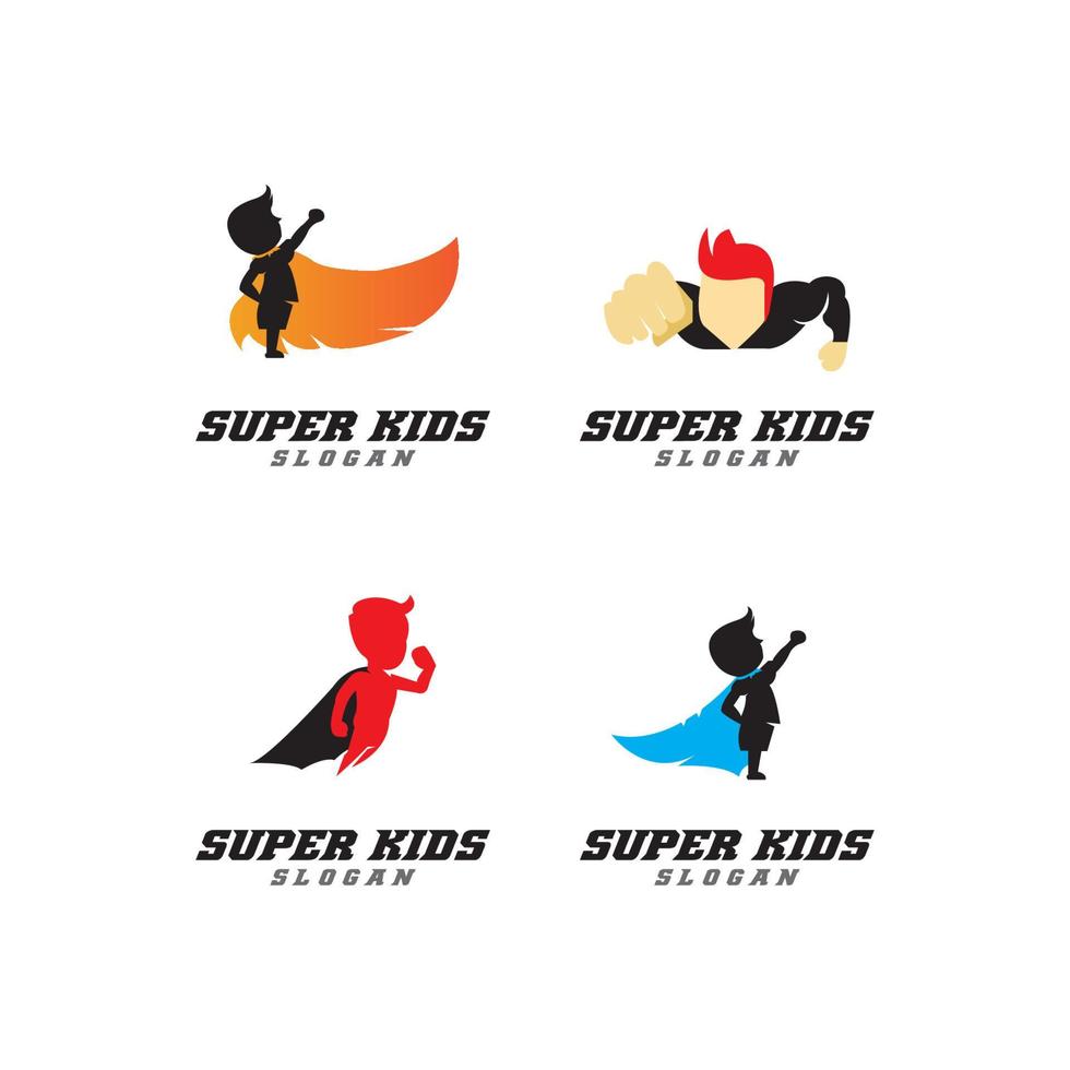 eenvoudig kinder superheld pictogram vector logo