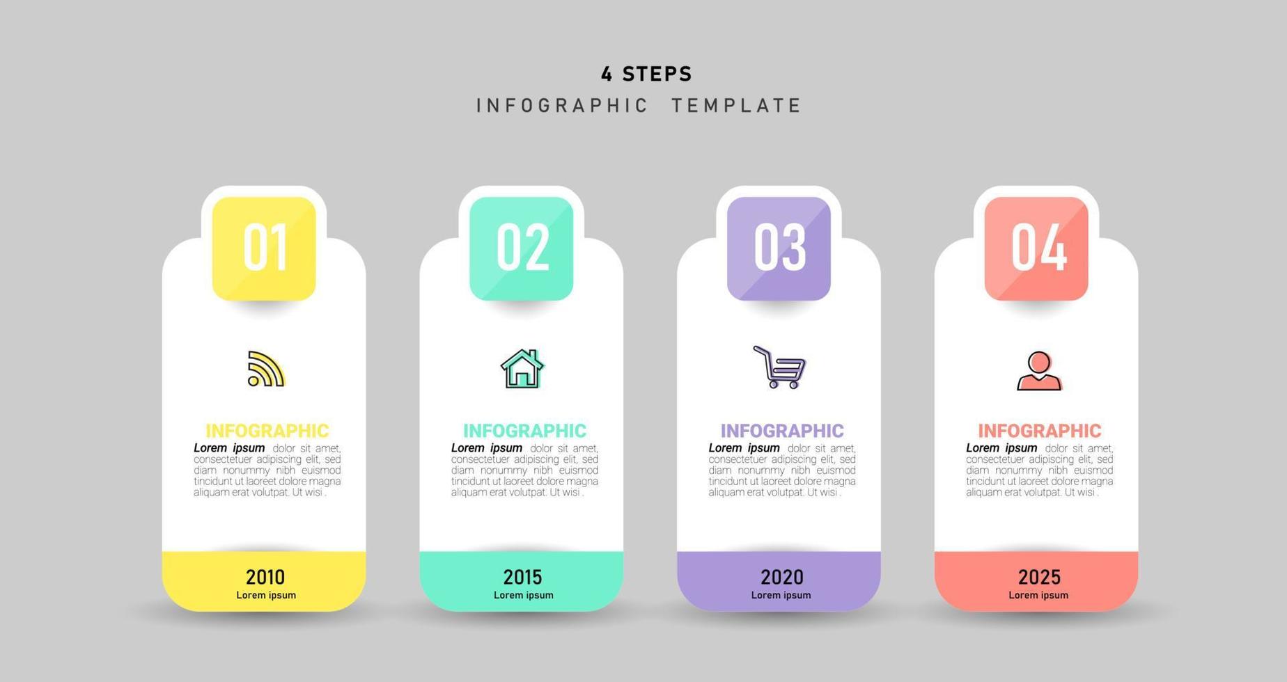 kleurrijke stap zakelijke infographic vector