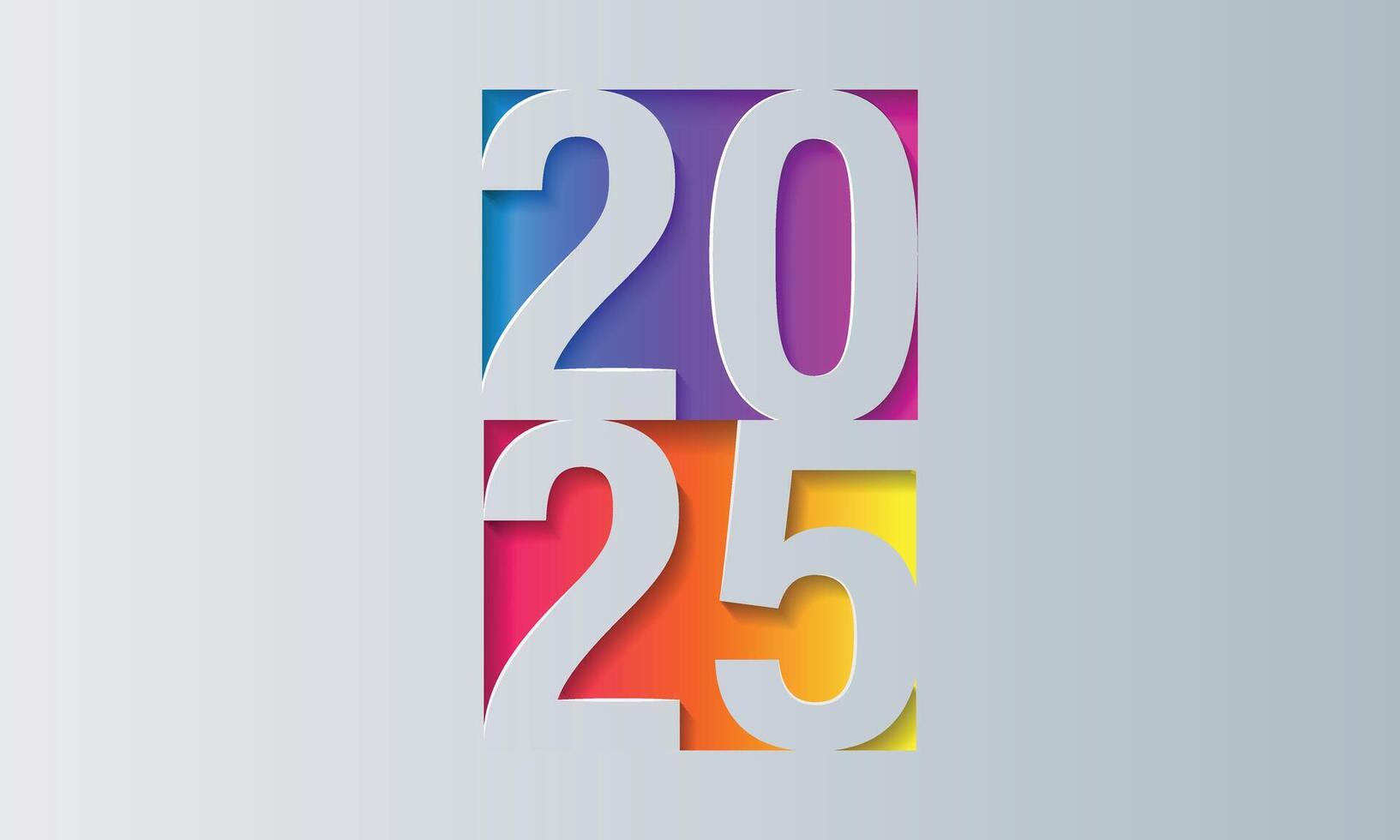 gelukkig nieuw jaar 2025. vector achtergrond. brochure of kalender Hoes ontwerp sjabloon.