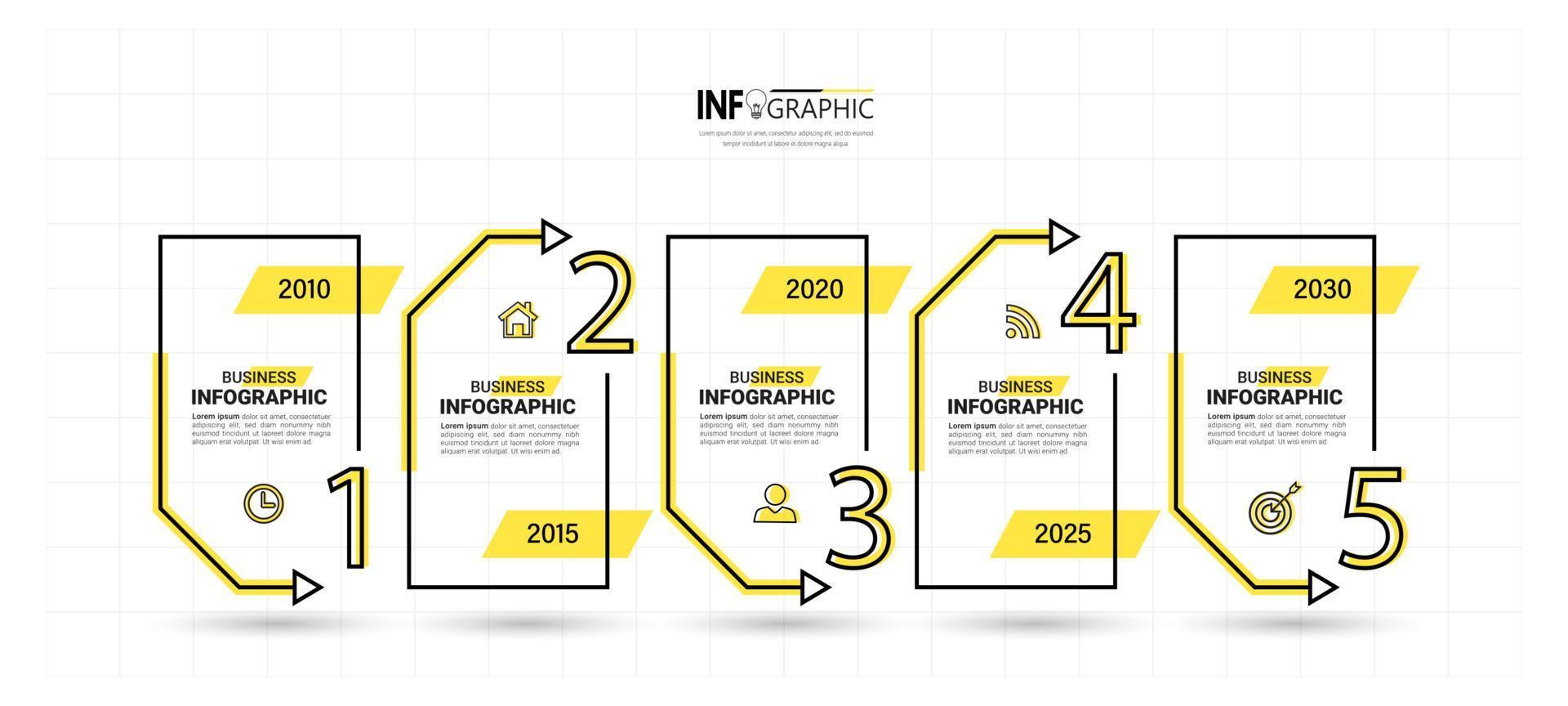 tijdlijn infographics ontwerpsjabloon vector