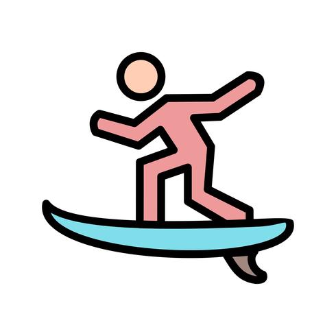 Surf pictogram vectorillustratie vector