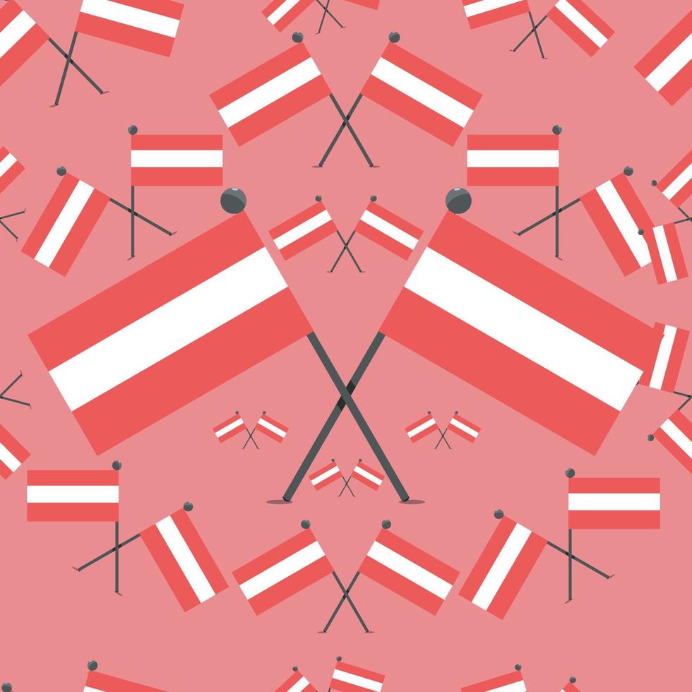 vectorillustratie van patroon oostenrijk vlaggen vector