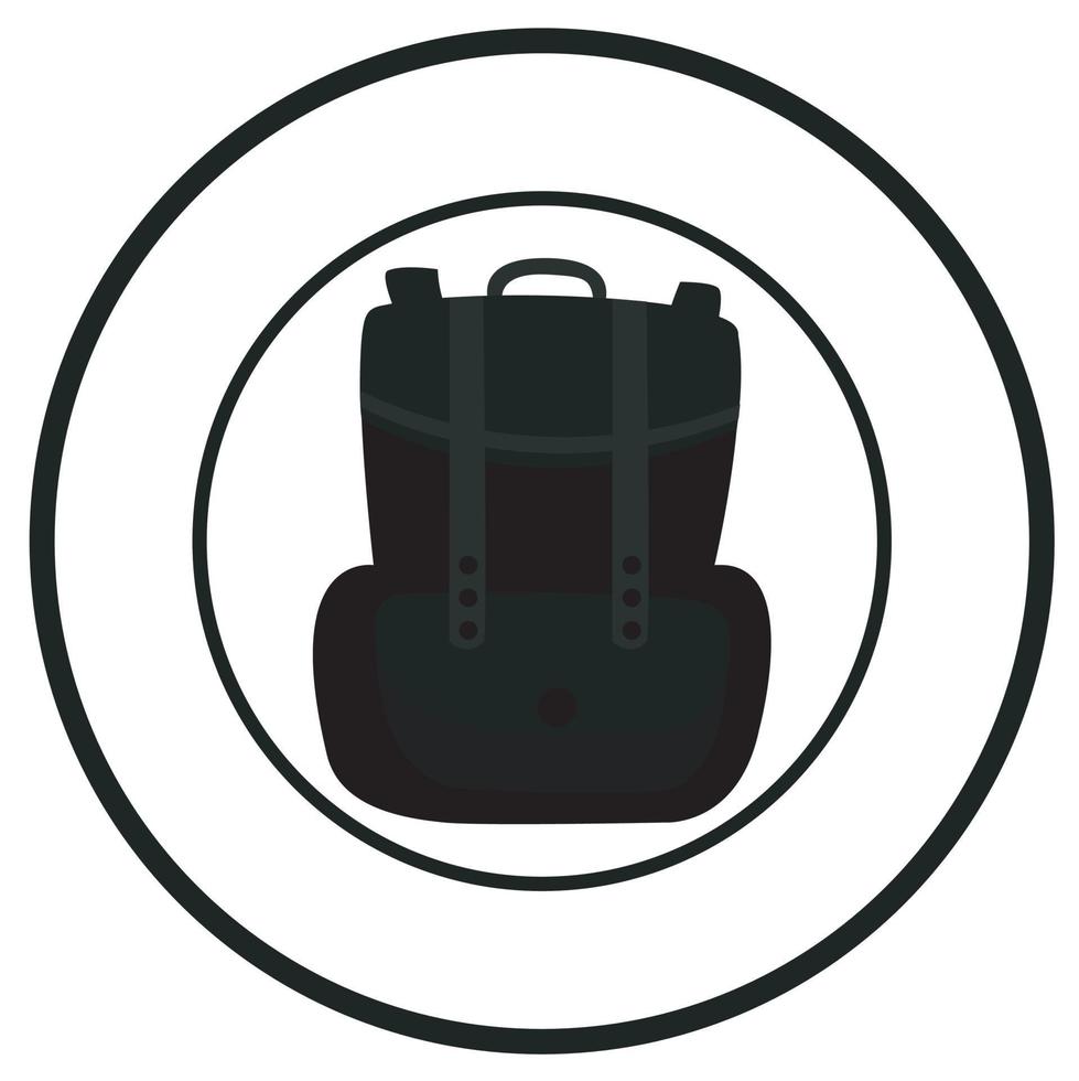 vectorillustratie van logo zwart witte tas en wit vector