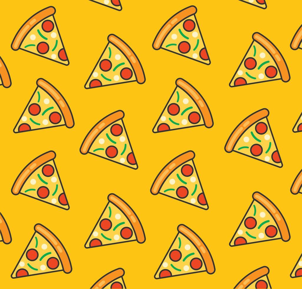 pizza slice patroon achtergrond. vector illustratie