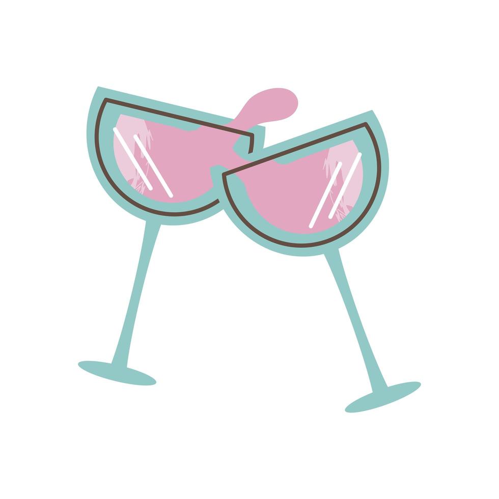 cocktailglazen beker vector