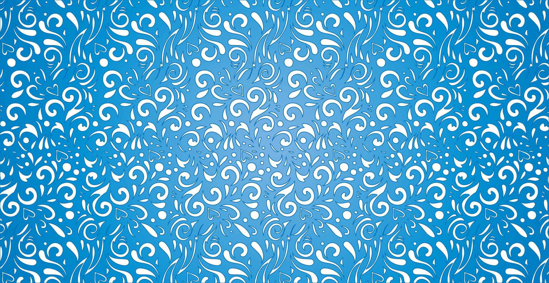 abstracte ijzige patronen, panoramische blauwe en witte webpatroonachtergrond - vector