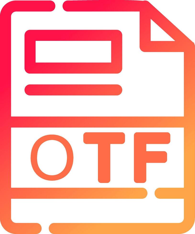 otf creatief icoon ontwerp vector