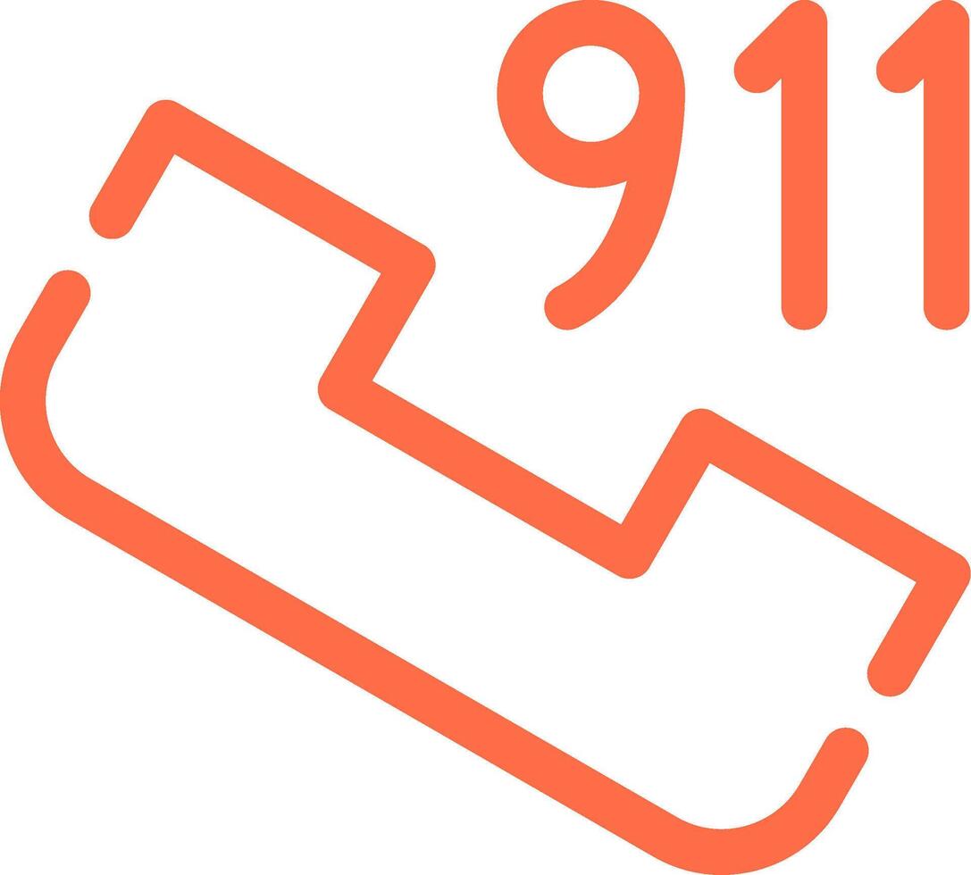 telefoontje 911 creatief icoon ontwerp vector