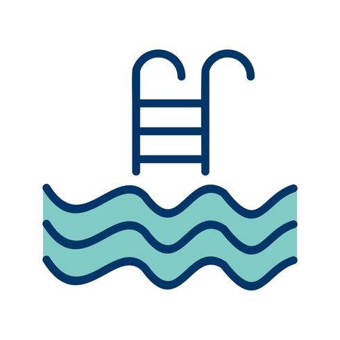 Zwembad pictogram vectorillustratie vector