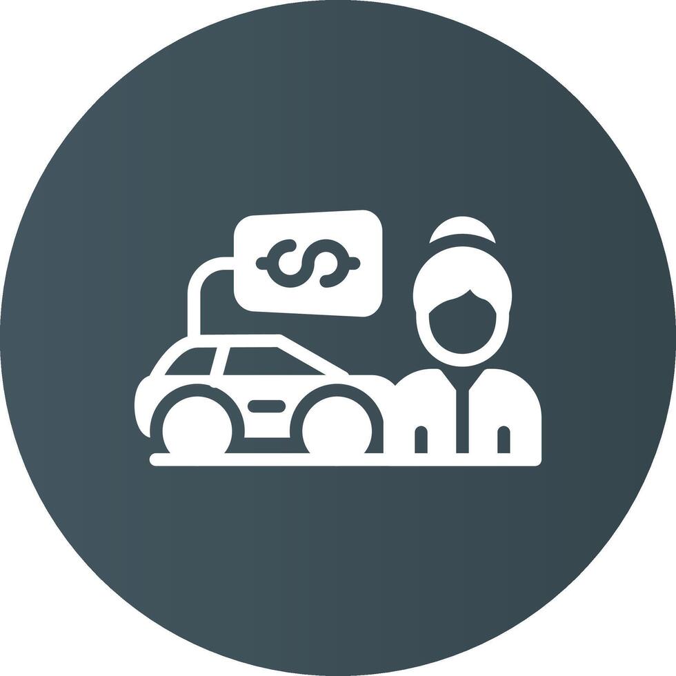 auto verkoopster creatief icoon ontwerp vector