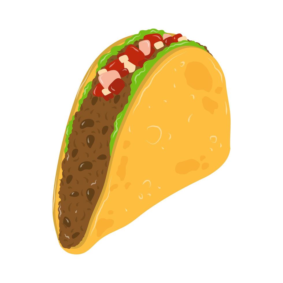 taco Mexicaanse maaltijd vector