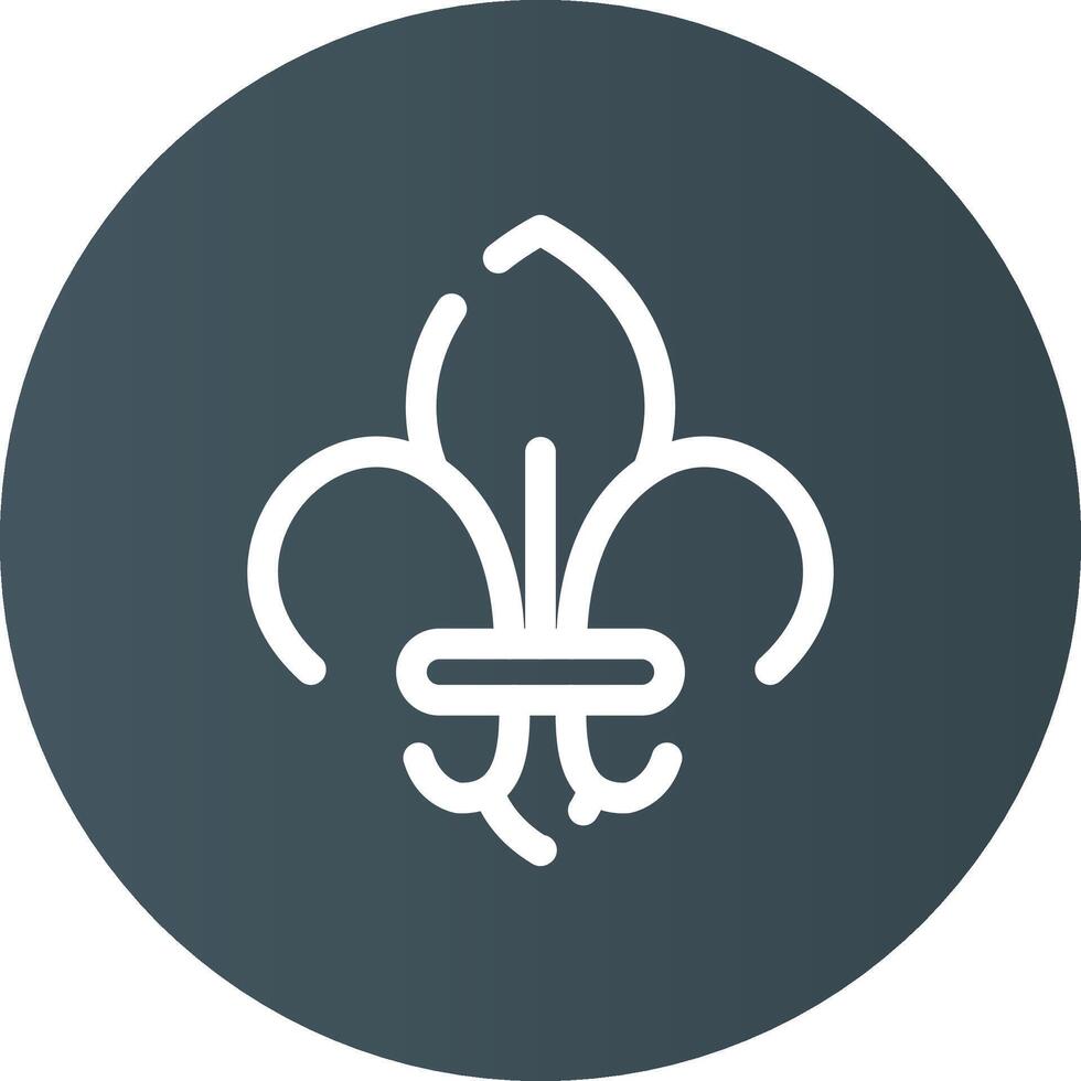 fleur de lis creatief icoon ontwerp vector