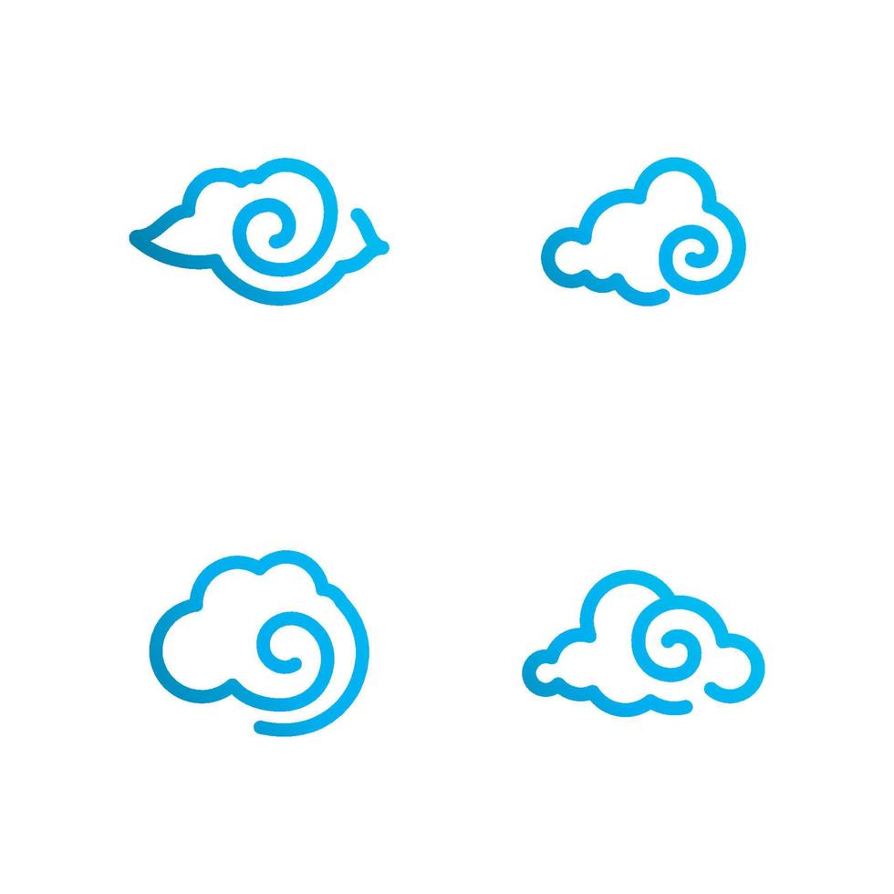 abstractt wolk logo pictogram vector sjabloonontwerp