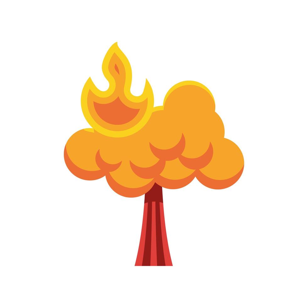 bosbrand vlam icoon vector