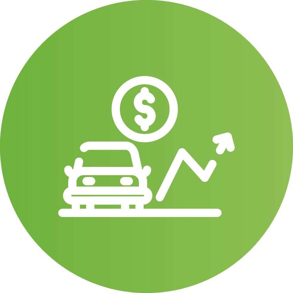 auto lening tarieven creatief icoon ontwerp vector