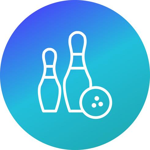 Bowling pictogram vectorillustratie vector