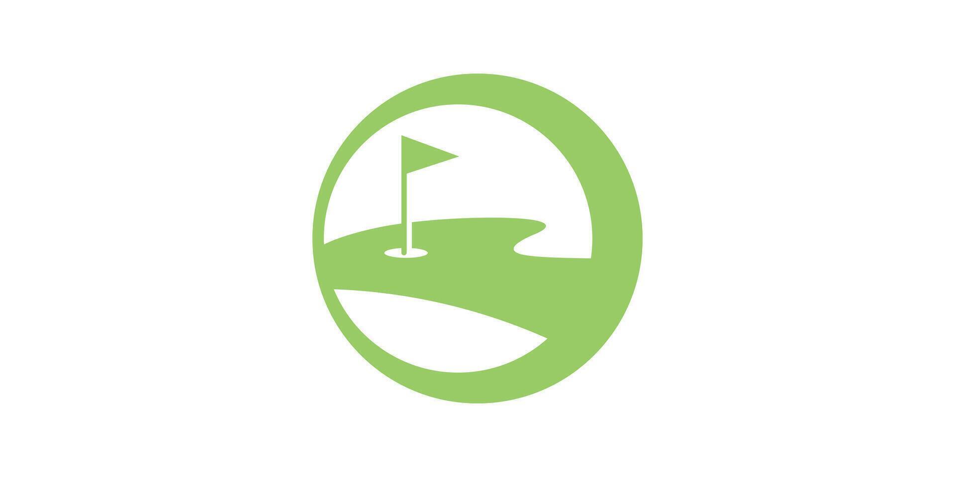 creatief logo ontwerp voor golf cursussen, sport, golf, cirkels, logo ontwerp Sjablonen, symbolen, pictogrammen, vectoren, creatief ideeën. vector