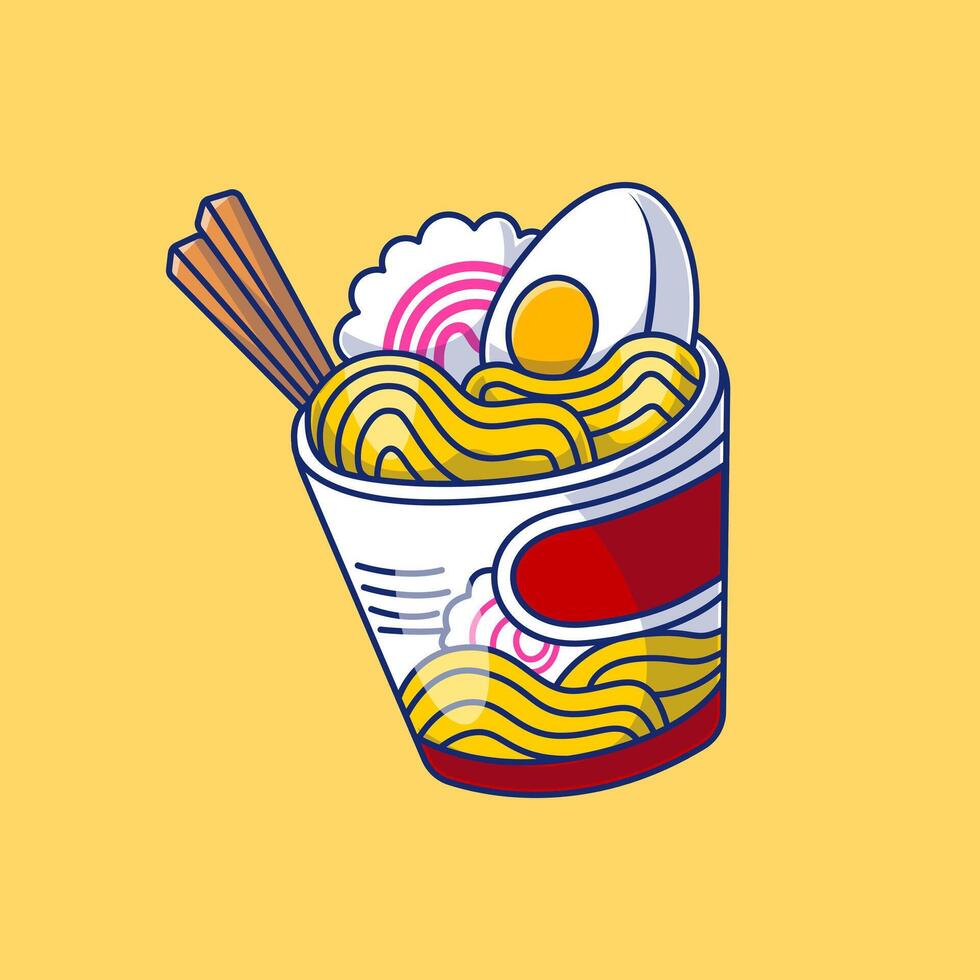 ramen noodle kop tekenfilm vector pictogrammen illustratie. vlak tekenfilm concept. geschikt voor ieder creatief project.