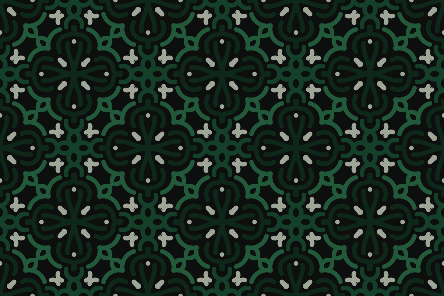 naadloos bloemen patroon met zwart, groen en grijs kleur. vector illustratie.