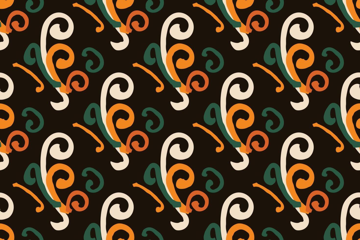 Afrikaanse mode naadloos patroon ornament in levendig kleuren, afbeelding kunst en abstract achtergrond voor kleding stof afdrukken, sjaal, sjaal, tapijt, hoofddoek, zakdoek vector