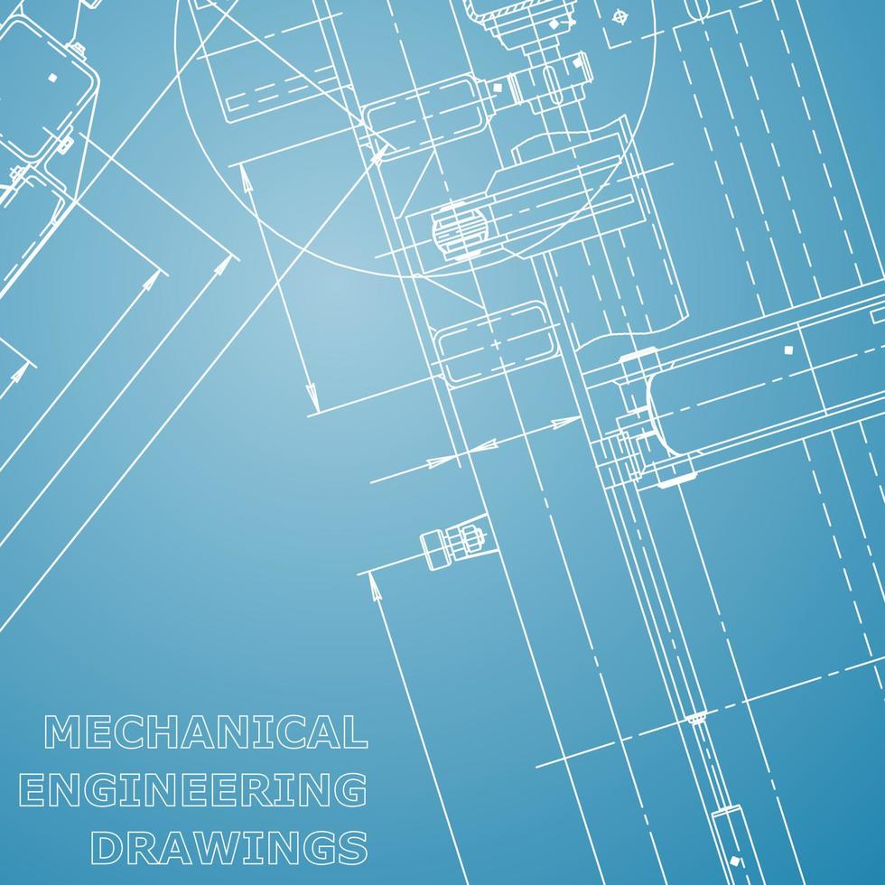 blauwdruk. vector technische illustratie. computerondersteunde ontwerpsystemen