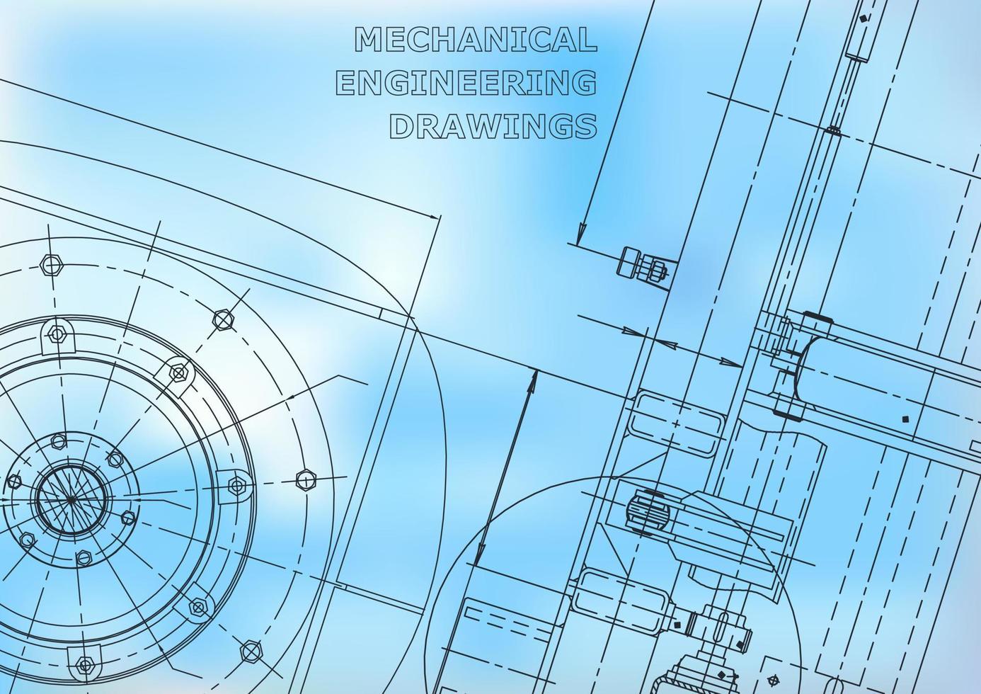 blauwdruk, schets. vector technische illustratie. omslag, flyer, banner, achtergrond