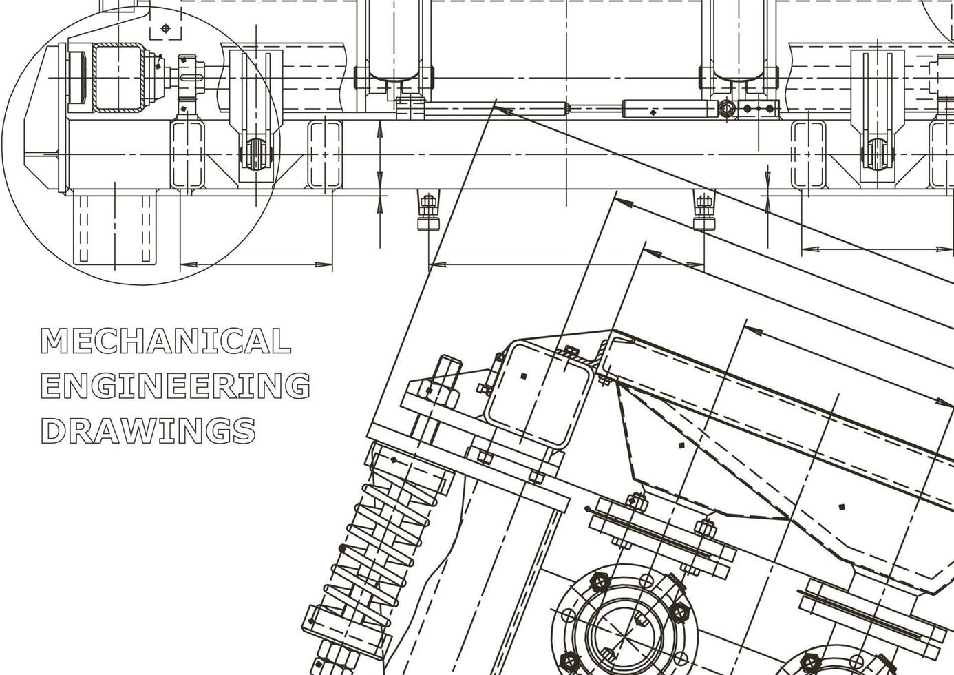 vectorbanner. technische tekening. mechanische instrumenten maken vector