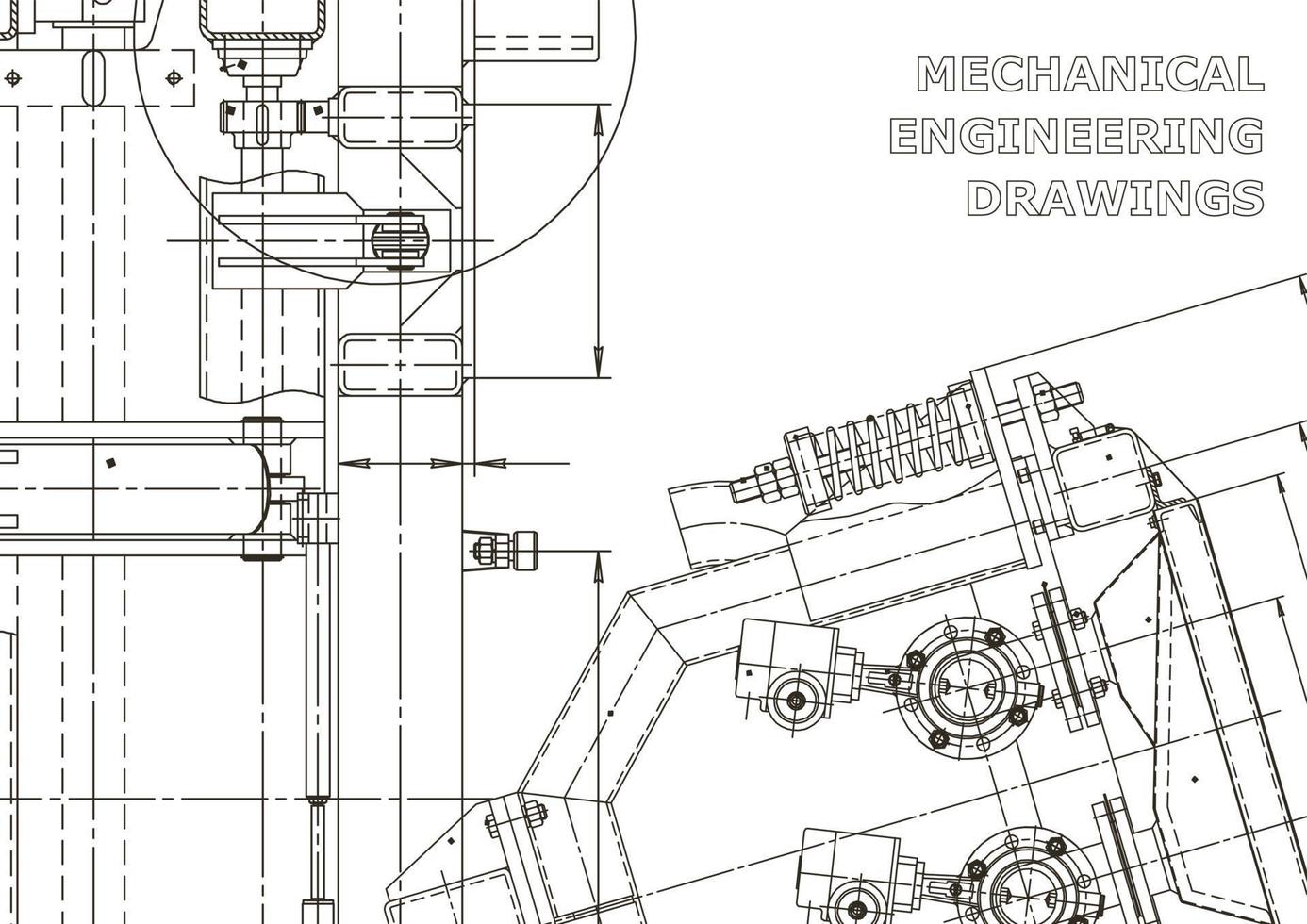 vectorbanner. technische tekening. mechanische instrumenten maken vector