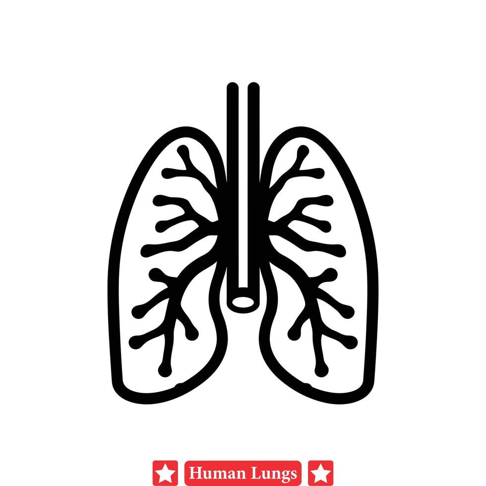 informatief vector kunst van menselijk longen perfect voor Gezondheid tijdschrift illustraties
