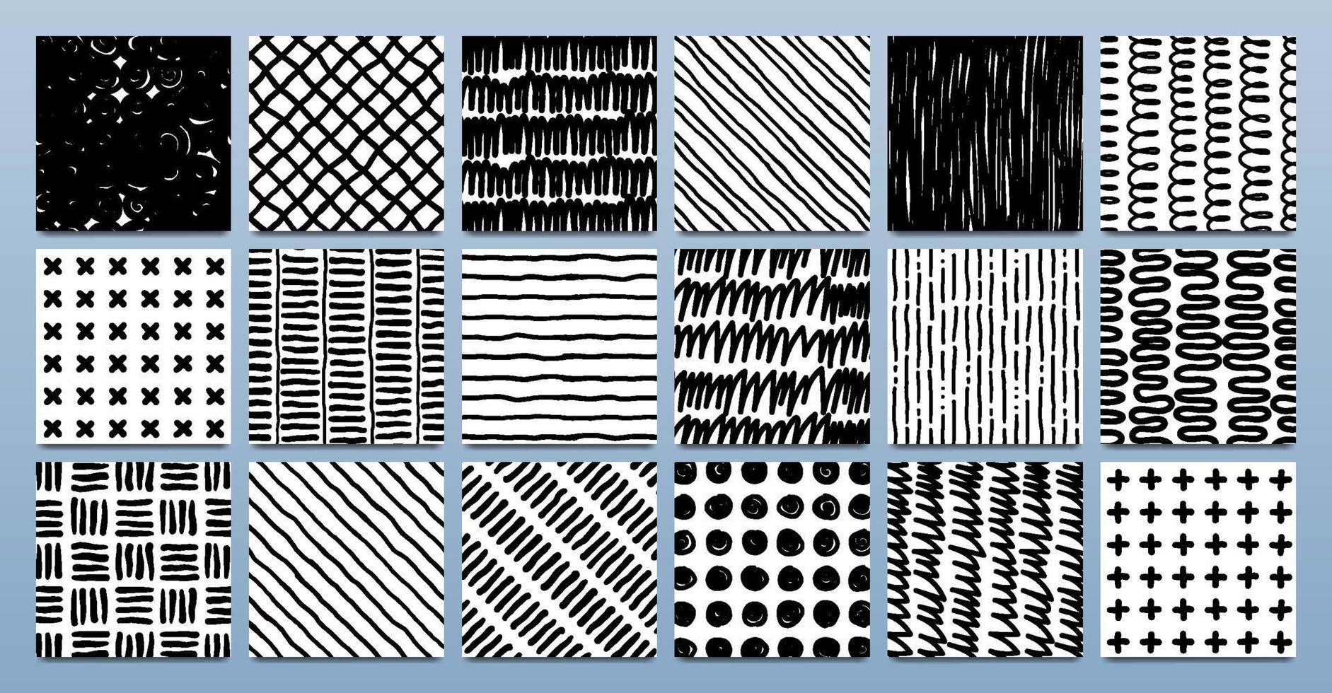 hand getekend abstract naadloos patroon vector