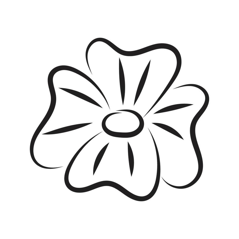 bloem lijn kunst Aan wit achtergrond vector illustratie