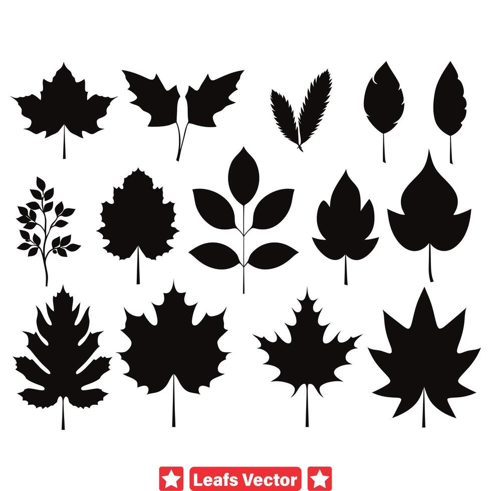 natuur s tapijtwerk levendig blad vector silhouetten