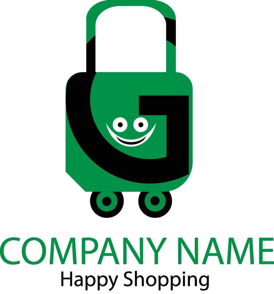 boodschappen doen winkelcentrum branding logo ontwerp vector