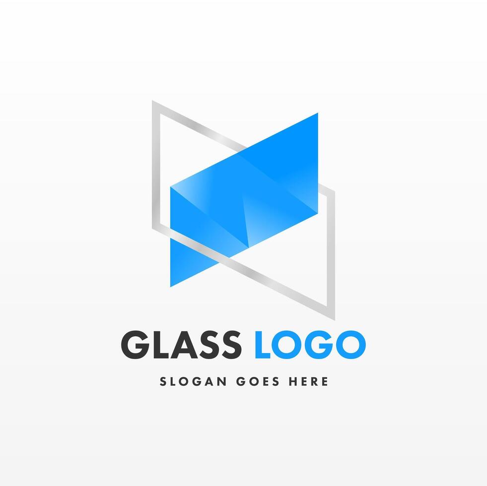 creatief ontwerp glas logo sjabloon vector