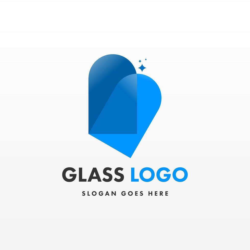 creatief ontwerp glas logo sjabloon vector