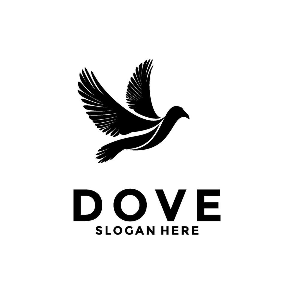 vogel duif icoon logo vector, duif logo ontwerp sjabloon vector