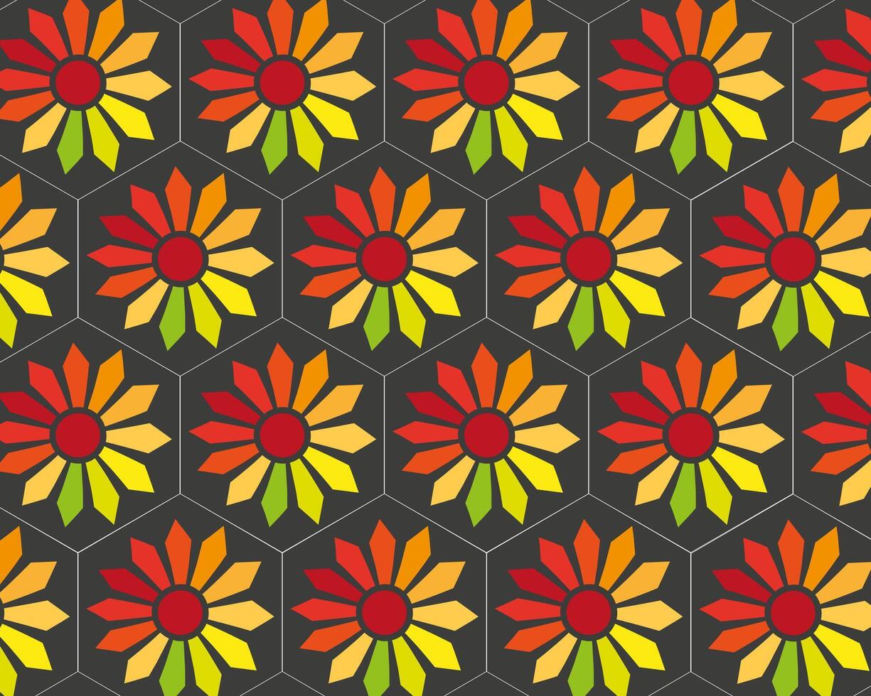 een patroon van bloemen Aan een achtergrond. vector