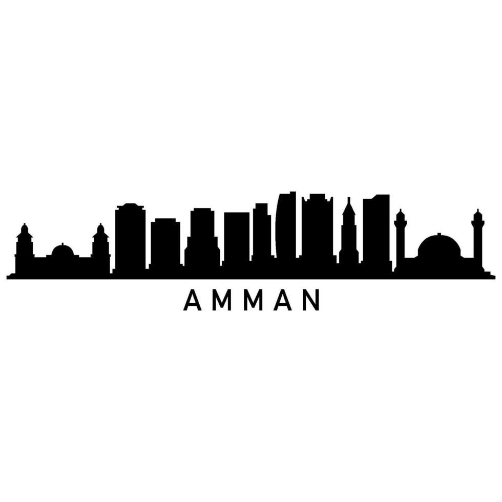 geïllustreerd Amman horizon vector
