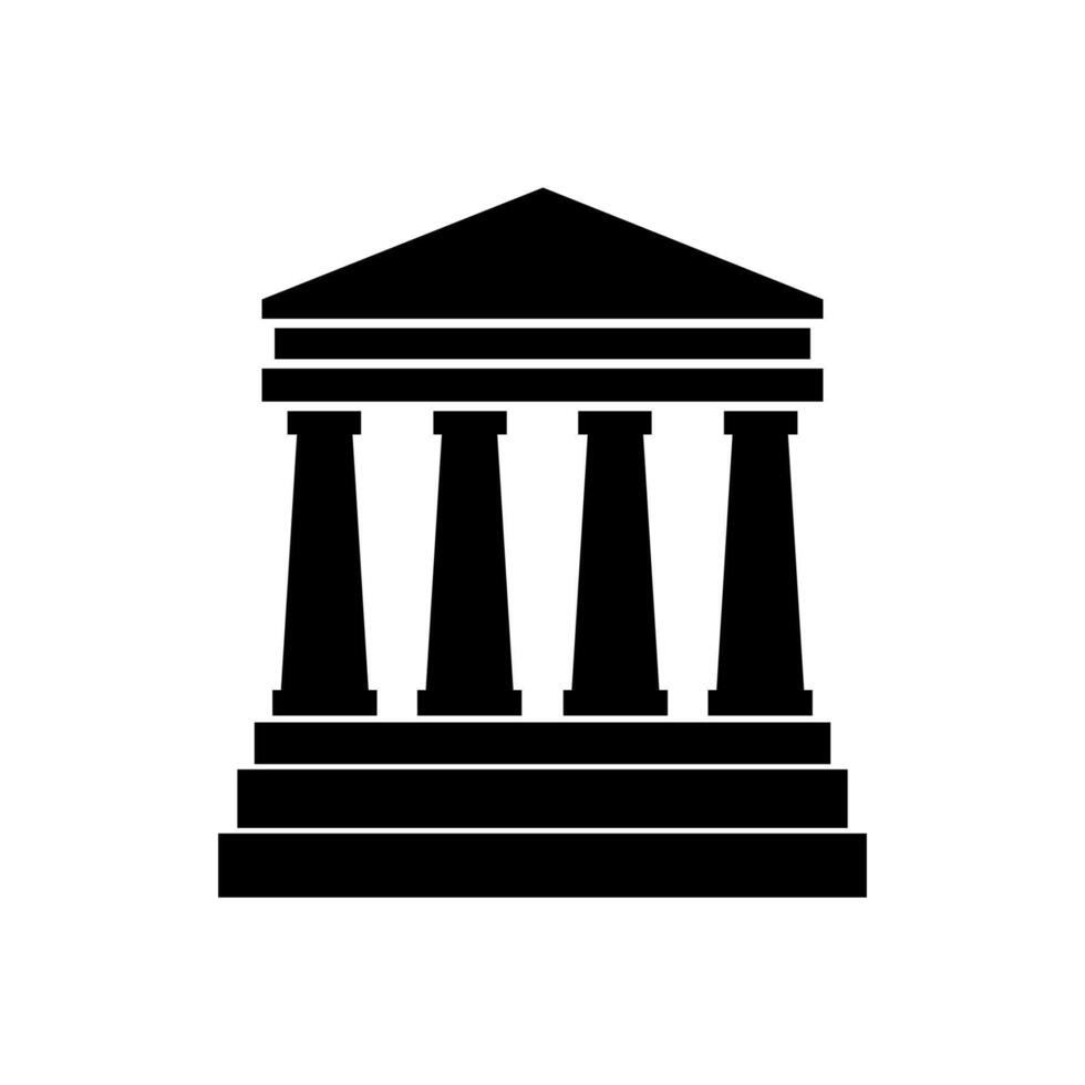 Griekse tempel geïllustreerd op witte achtergrond vector