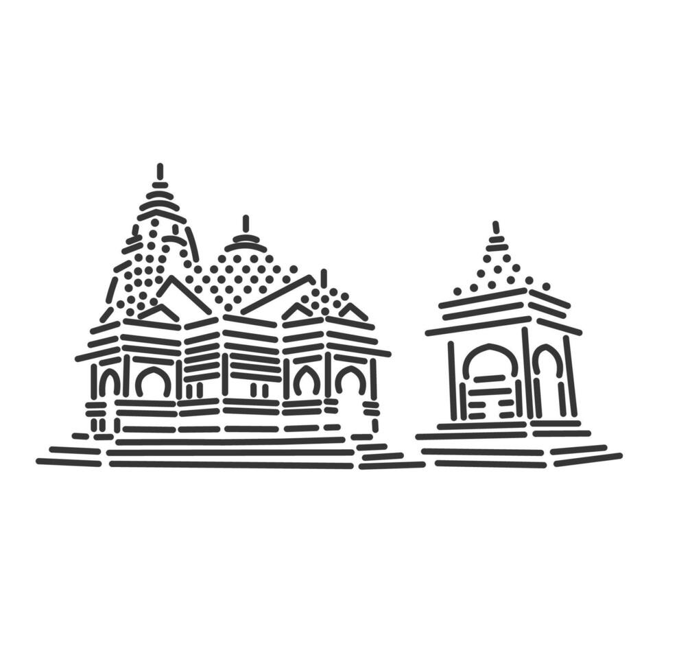 trimbakeshwar tempel illustratie vector icoon.