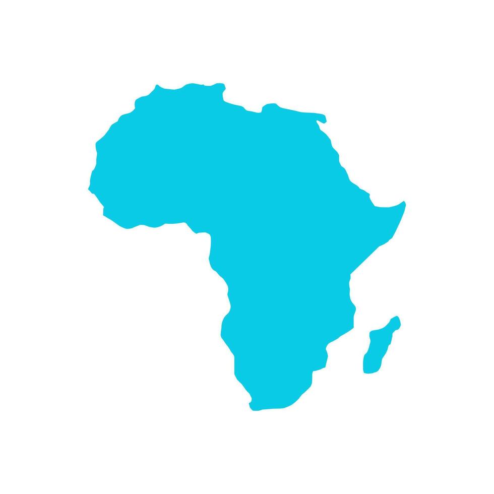 Afrika kaart geïllustreerd Aan wit achtergrond vector