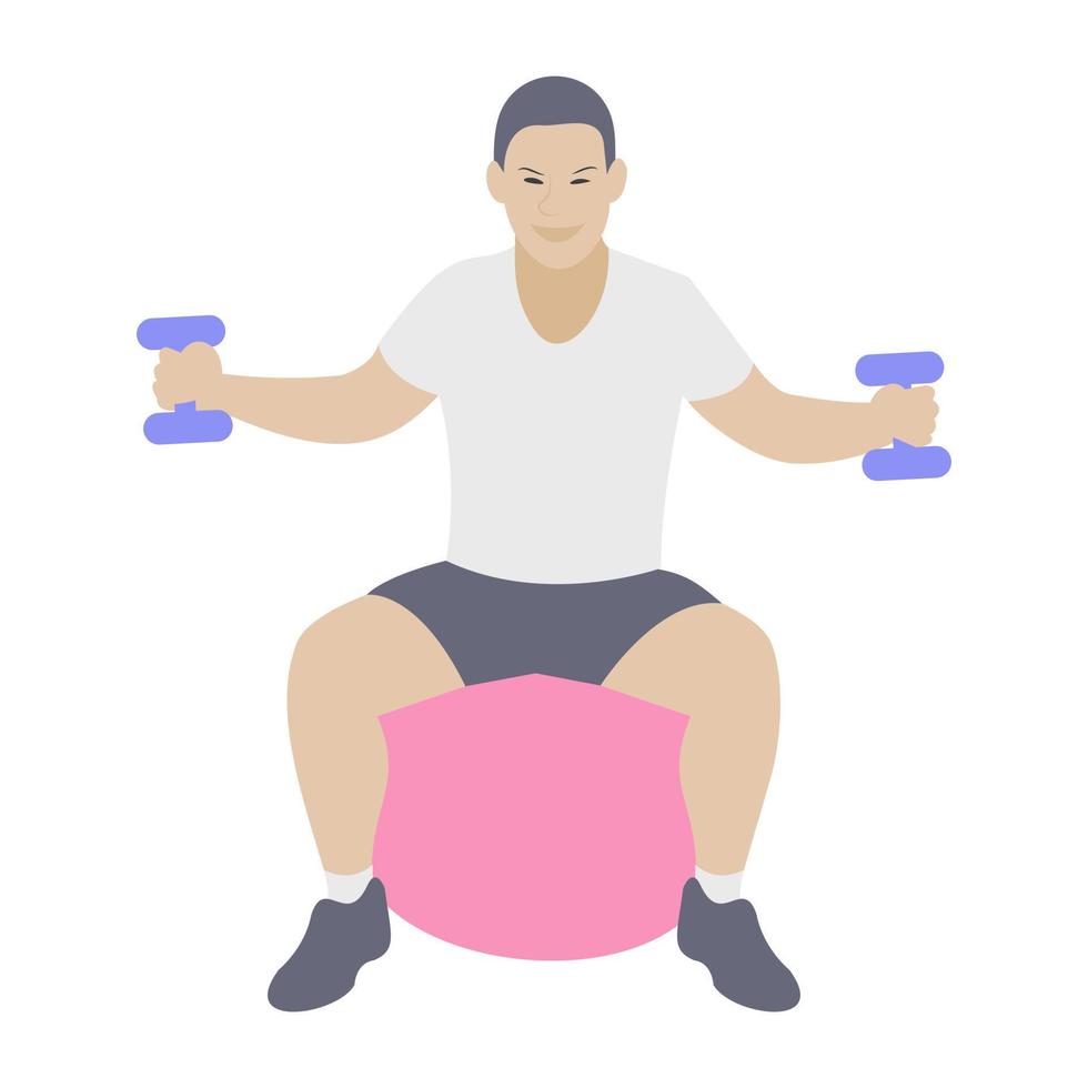 dumbbells oefenconcepten vector